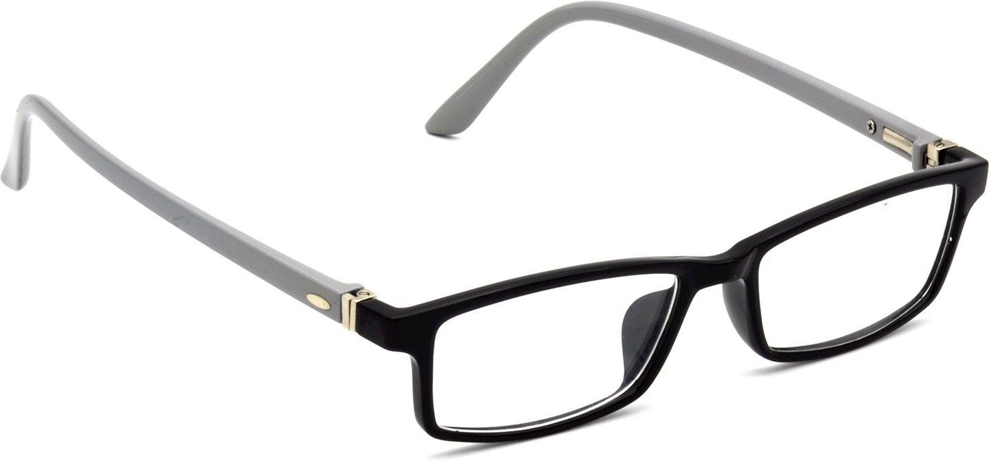 Hrinkar Rectangle Black and Grey eyeglasses for Men & Women | TR90 | Black and Grey | HFRM-BK-GRY-12