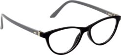 Hrinkar Cat-eyed Black and Grey spectacle frames for Men & Women | TR90 | Black and Grey | HFRM-BK-GRY-13