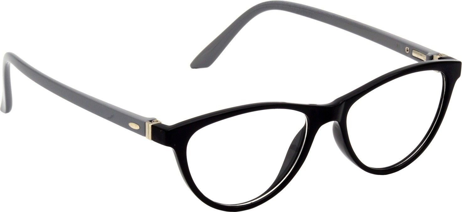 Hrinkar Cat-eyed Black and Grey spectacle frames for Men & Women | TR90 | Black and Grey | HFRM-BK-GRY-13
