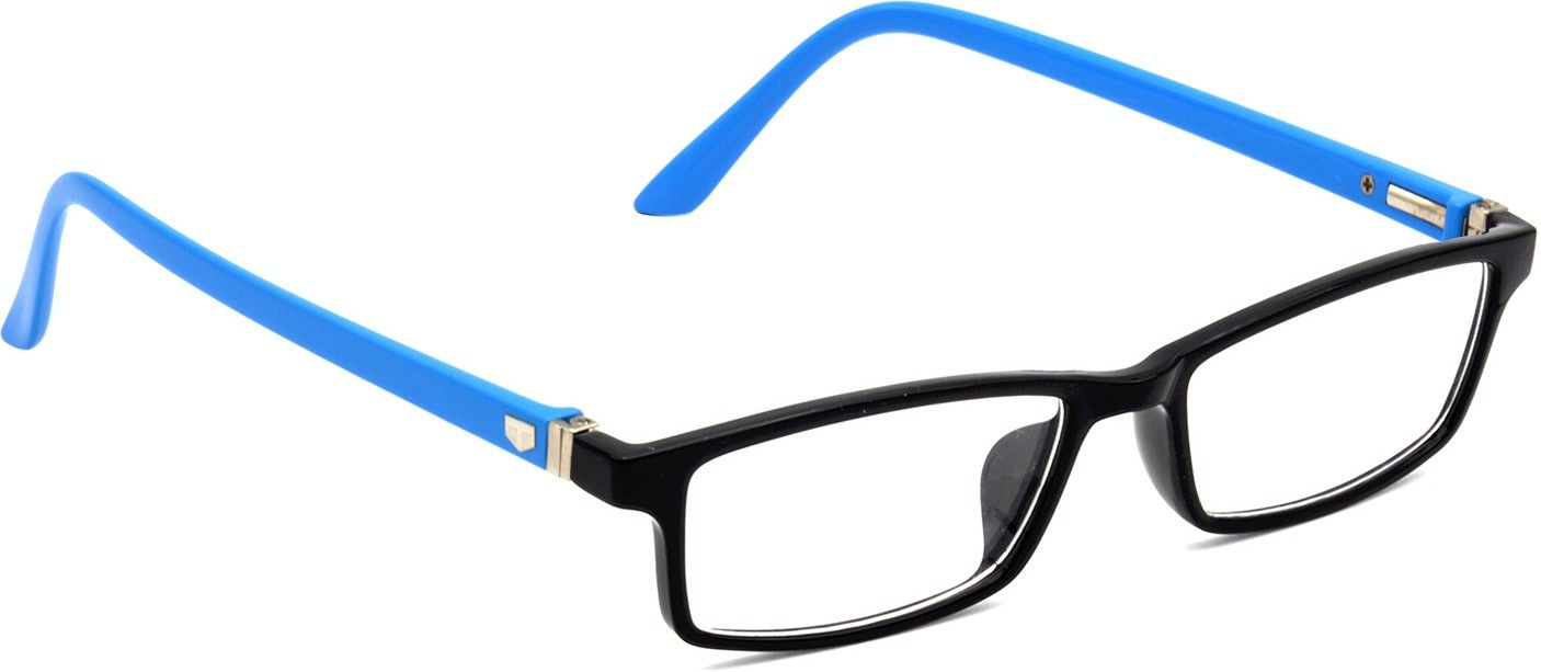 Hrinkar Rectangle Blue and Black eyeglasses for Men & Women | TR90 | Blue and Black | HFRM-BK-LBU-12