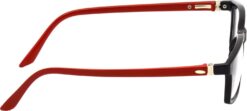 Hrinkar Rectangle Red and Black eyeglass frames for Men & Women | TR90 | Red and Black | HFRM-BK-RD-11 - Image 3