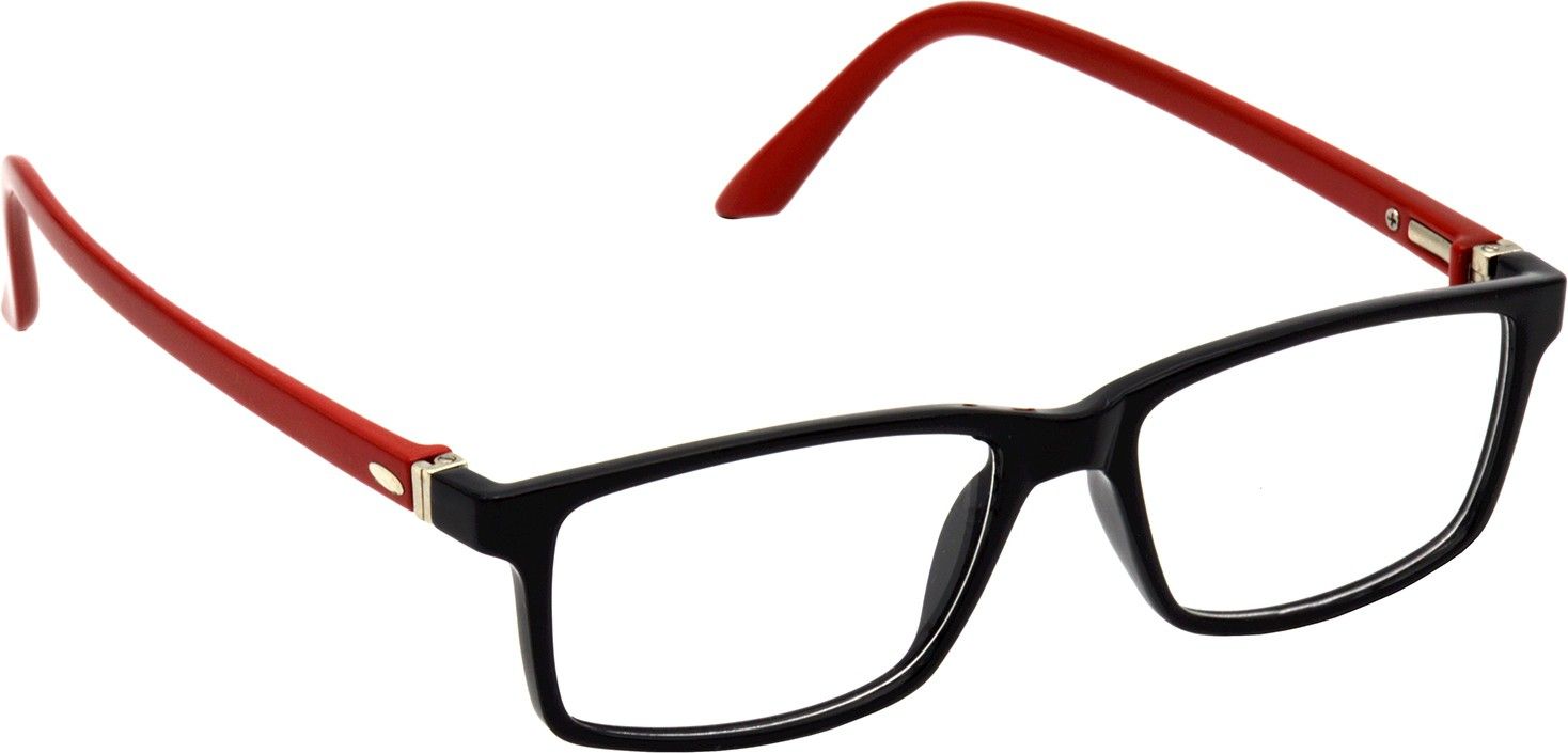 Hrinkar Rectangle Red and Black eyeglass frames for Men & Women | TR90 | Red and Black | HFRM-BK-RD-11