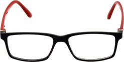 Alternative view of Hrinkar Rectangle Red and Black eyeglass frames for Men & Women | TR90 | Red and Black | HFRM-BK-RD-11