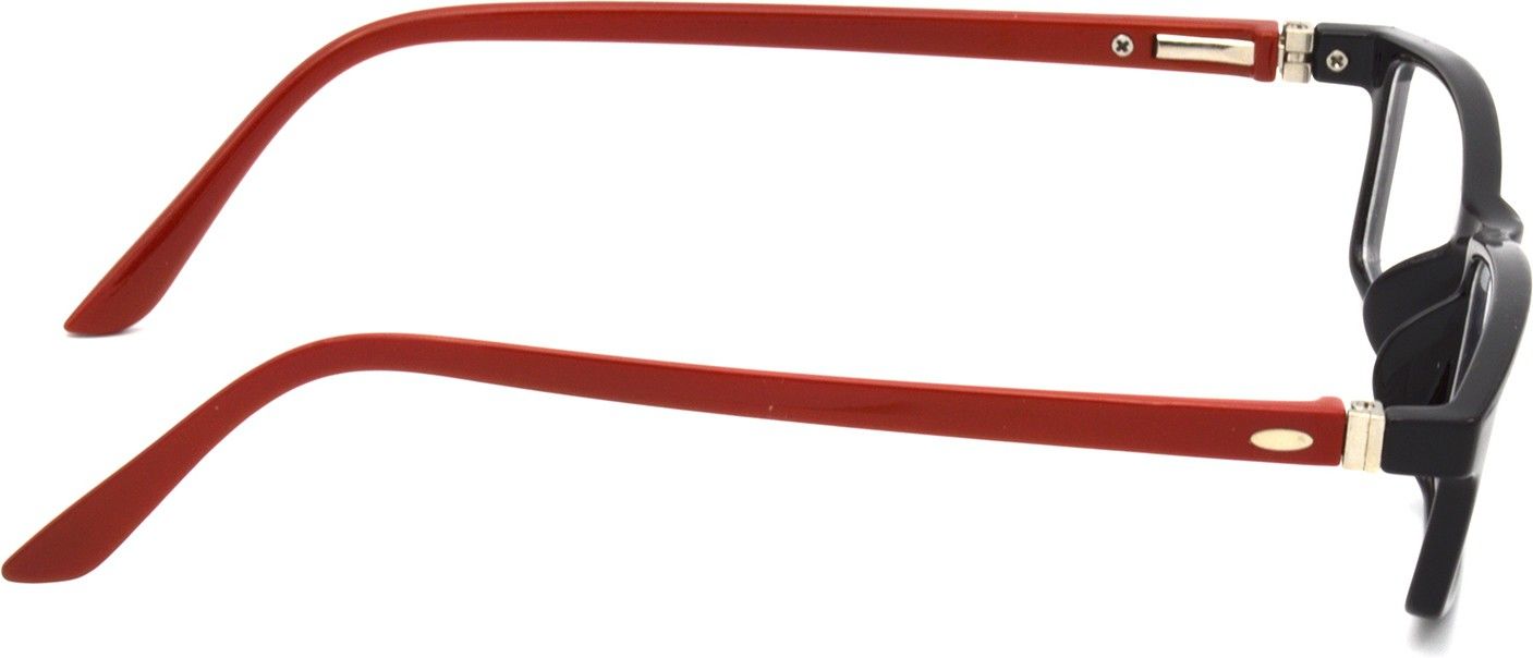 Hrinkar Rectangle Red and Black chasma frame for Men & Women | TR90 | Red and Black | HFRM-BK-RD-12 - Image 3