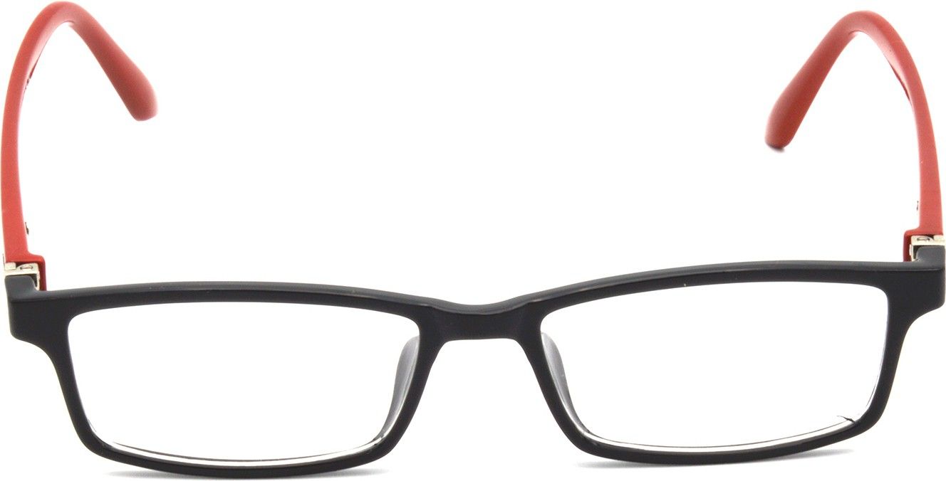 Hrinkar Rectangle Red and Black chasma frame for Men & Women | TR90 | Red and Black | HFRM-BK-RD-12 - Image 2