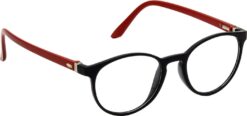 Hrinkar Oval Red and Black Designer frames for Men & Women | TR90 | Red and Black | HFRM-BK-RD-14