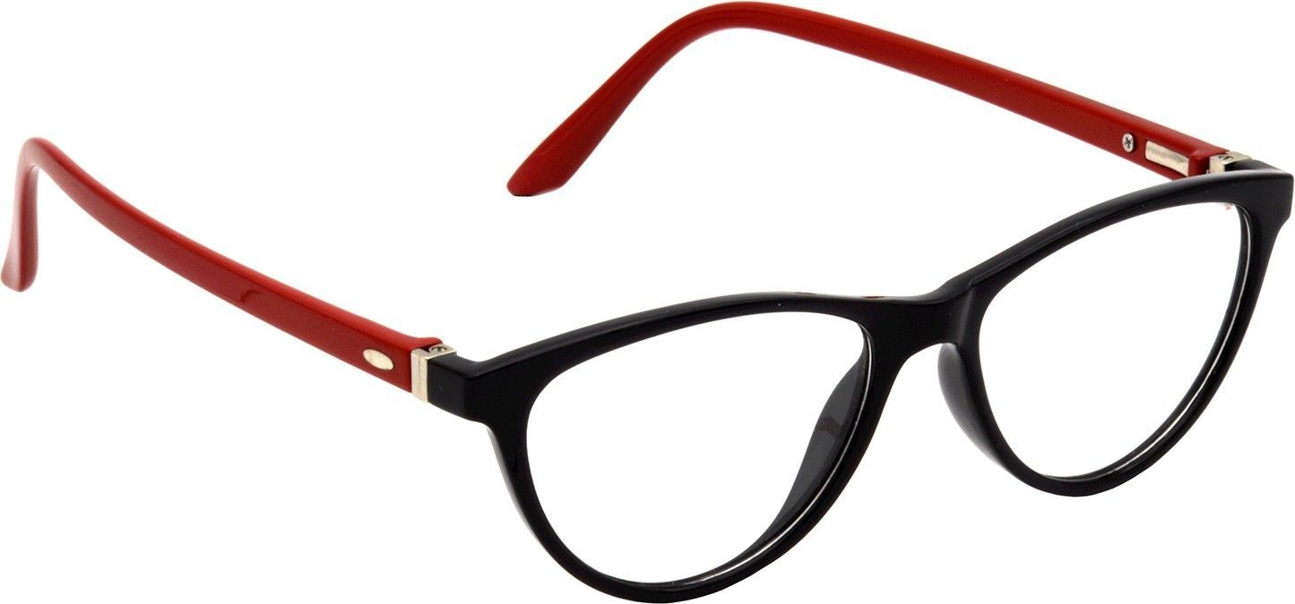 Hrinkar Cat-eyed Red and Black stylish eyeglasses for Men & Women | TR90 | Red and Black | HFRM-BK-RD-13