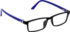 Hrinkar Rectangle Blue and Black spectacle frames for Men & Women | TR90 | Blue and Black | HFRM-BK-BU-15