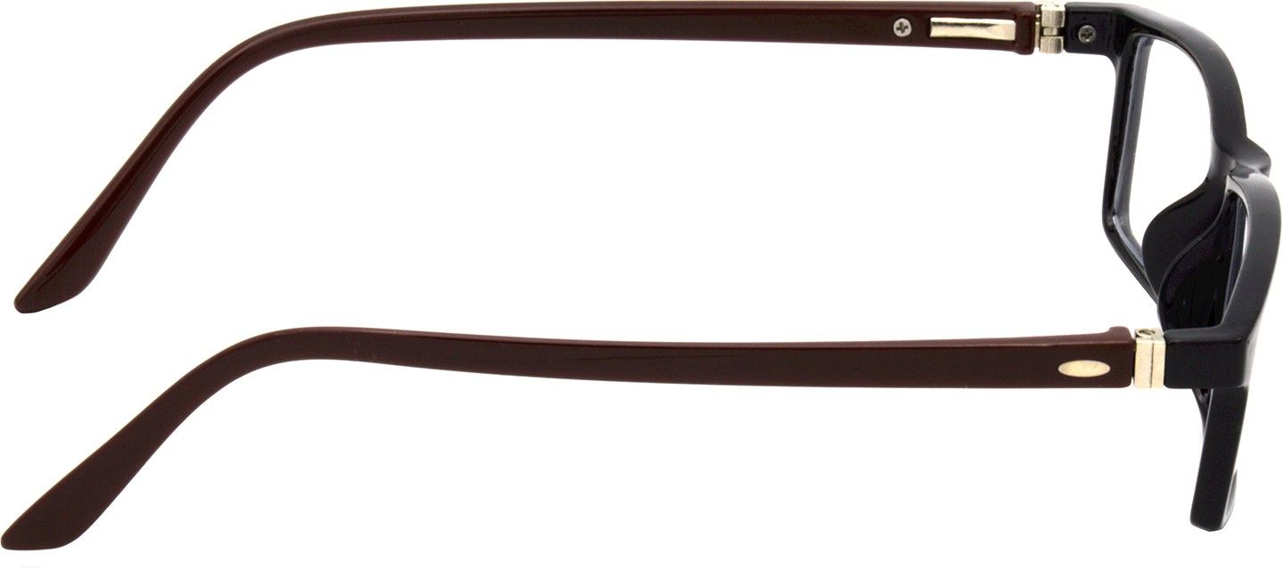 Hrinkar Rectangle Brown and Black eyeglass frames for Men & Women | TR90 | Brown and Black | HFRM-BK-BWN-15 - Image 3