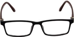 Alternative view of Hrinkar Rectangle Brown and Black eyeglass frames for Men & Women | TR90 | Brown and Black | HFRM-BK-BWN-15