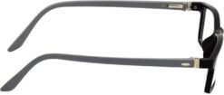 Hrinkar Rectangle Black and Grey chasma frame for Men & Women | TR90 | Black and Grey | HFRM-BK-GRY-15 - Image 3