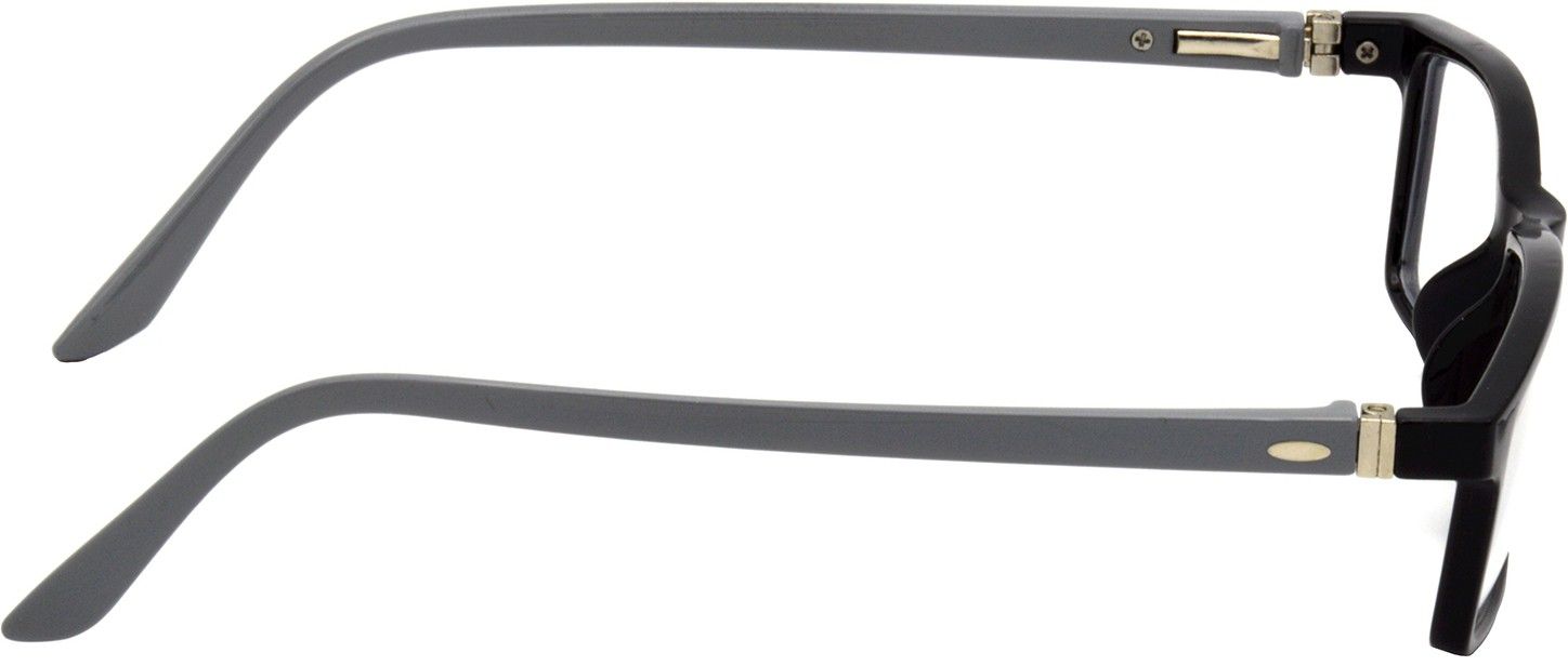 Hrinkar Rectangle Black and Grey chasma frame for Men & Women | TR90 | Black and Grey | HFRM-BK-GRY-15 - Image 3