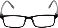 Hrinkar Rectangle Black and Grey chasma frame for Men & Women | TR90 | Black and Grey | HFRM-BK-GRY-15 - Image 2
