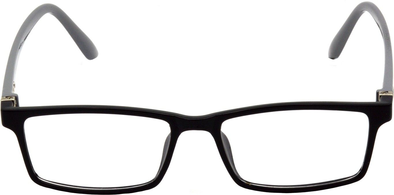Hrinkar Rectangle Black and Grey chasma frame for Men & Women | TR90 | Black and Grey | HFRM-BK-GRY-15 - Image 2