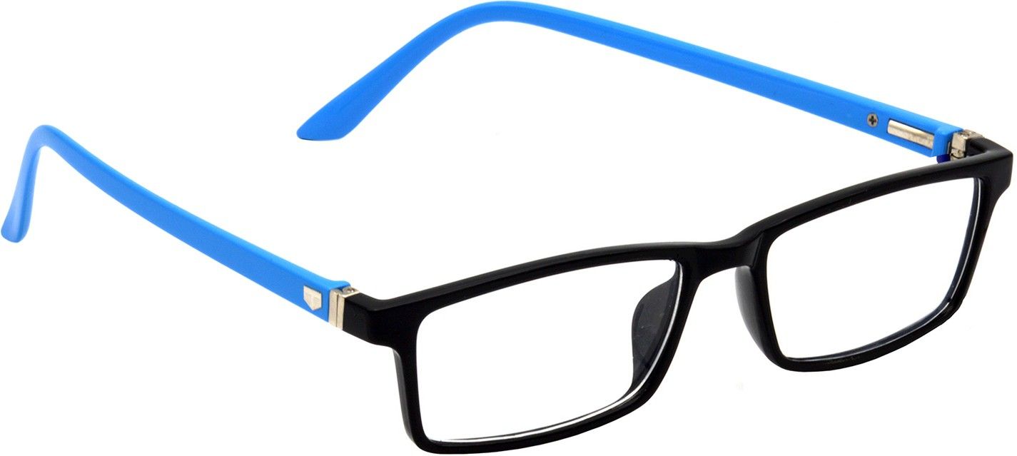 Hrinkar Rectangle Blue and Black spectacle frames for Men & Women | TR90 | Blue and Black | HFRM-BK-LBU-15