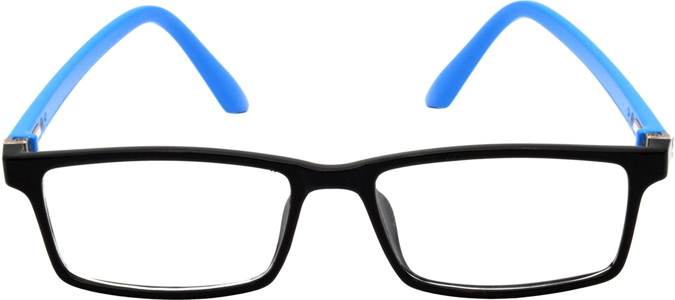 Hrinkar Rectangle Blue and Black spectacle frames for Men & Women | TR90 | Blue and Black | HFRM-BK-LBU-15 - Image 2