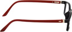 Hrinkar Rectangle Red and Black chasma frame for Men & Women | TR90 | Red and Black | HFRM-BK-RD-15 - Image 3
