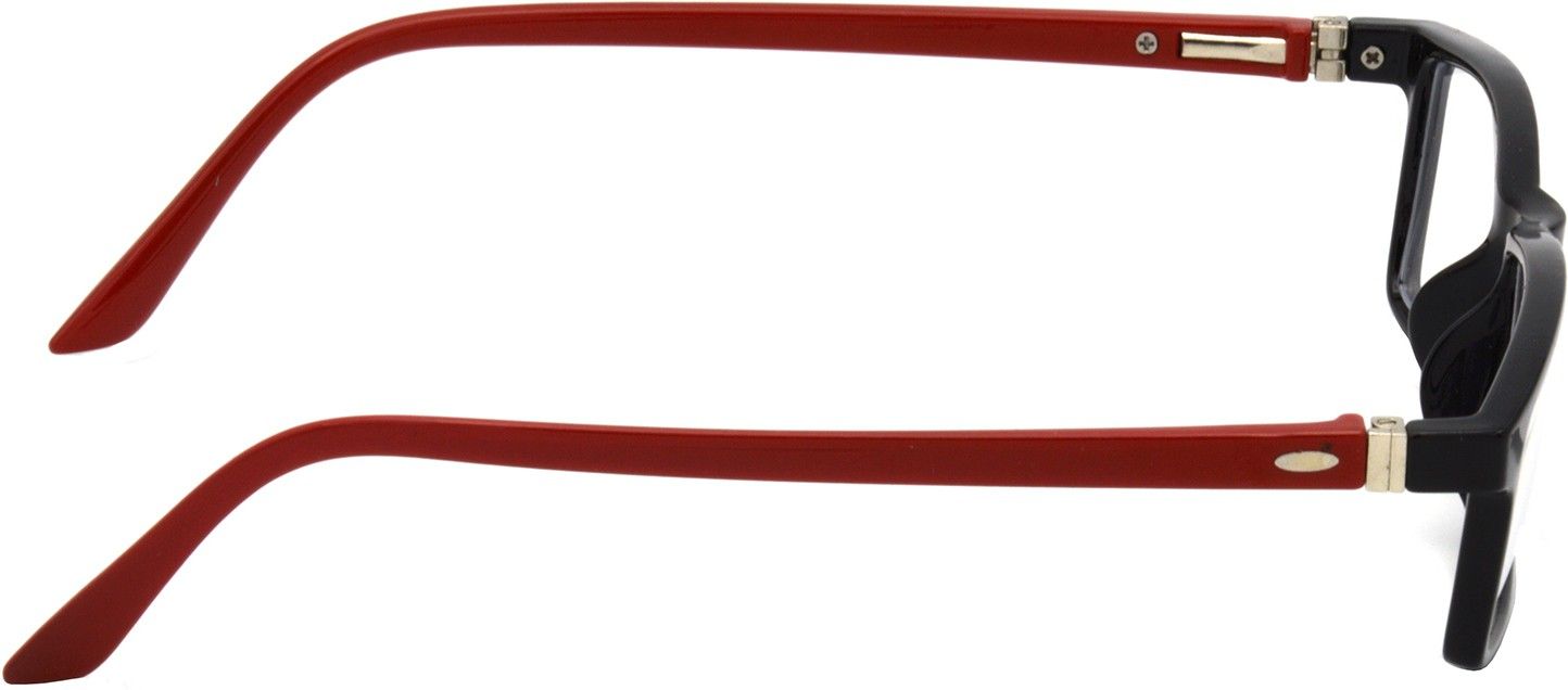 Hrinkar Rectangle Red and Black chasma frame for Men & Women | TR90 | Red and Black | HFRM-BK-RD-15 - Image 3