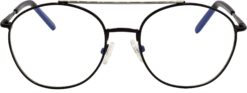 Alternative view of Hrinkar Round Black and Silver spectacle frames for Men & Women | Metal | Black and Silver | HFRM55102-BK-SLVR