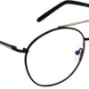 Hrinkar Round Black and Silver spectacle frames for Men & Women | Metal | Black and Silver | HFRM55102-BK-SLVR