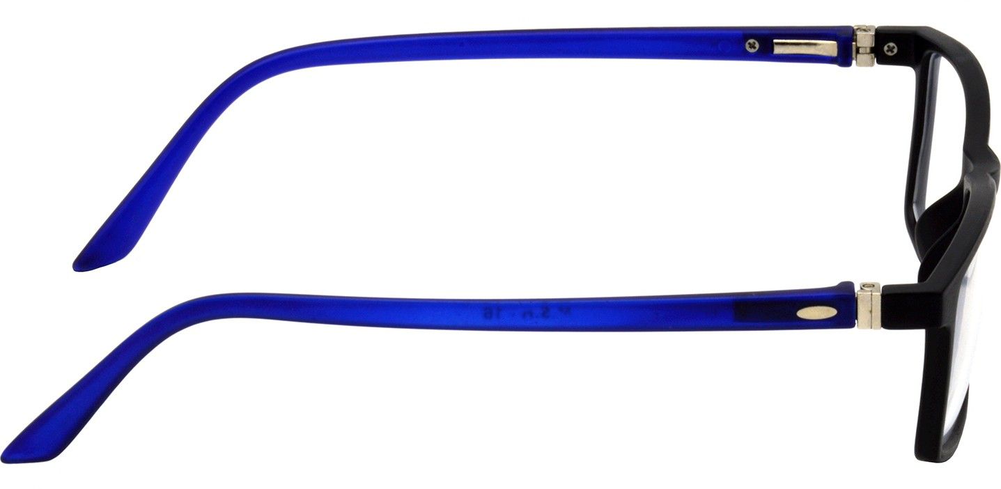 Hrinkar Rectangle Blue and Black eyeglass frames for Men & Women | TR90 | Blue and Black | HFRM-BK-BU-16 - Image 3