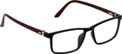 Hrinkar Rectangle Brown and Black chasma frame for Men & Women | TR90 | Brown and Black | HFRM-BK-BWN-16