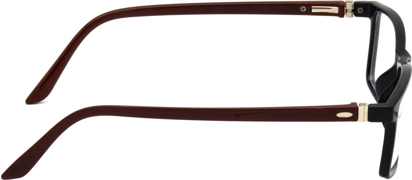 Hrinkar Rectangle Brown and Black chasma frame for Men & Women | TR90 | Brown and Black | HFRM-BK-BWN-16 - Image 3