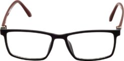 Hrinkar Rectangle Brown and Black chasma frame for Men & Women | TR90 | Brown and Black | HFRM-BK-BWN-16 - Image 2