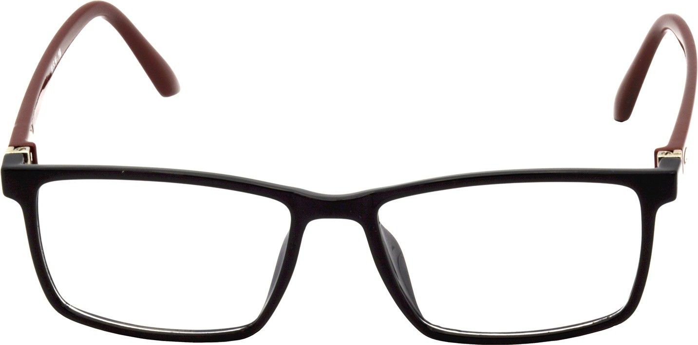 Hrinkar Rectangle Brown and Black chasma frame for Men & Women | TR90 | Brown and Black | HFRM-BK-BWN-16 - Image 2