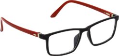 Hrinkar Rectangle Red and Black eyeglasses for Men & Women | TR90 | Red and Black | HFRM-BK-RD-16