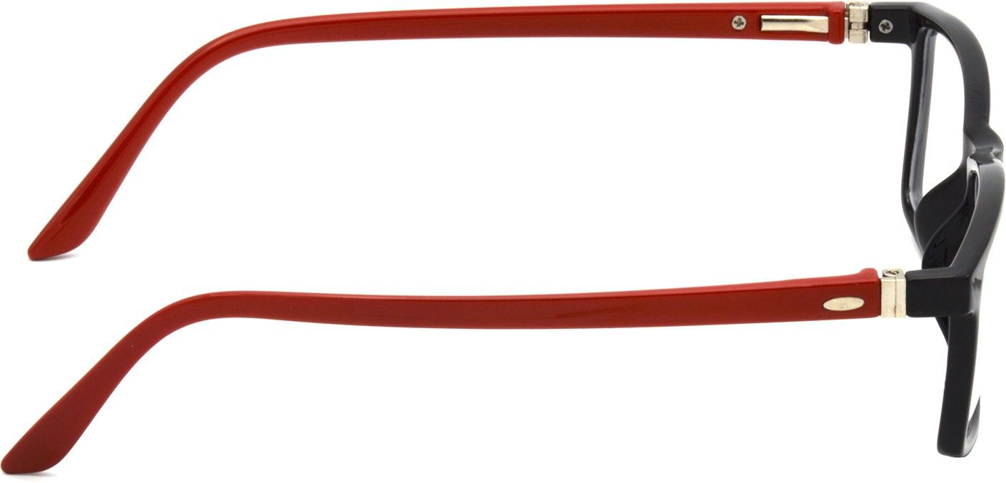 Hrinkar Rectangle Red and Black eyeglasses for Men & Women | TR90 | Red and Black | HFRM-BK-RD-16 - Image 3