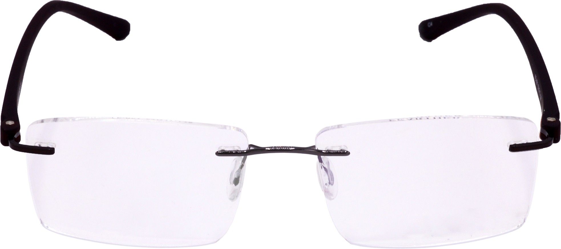 Hrinkar Rectangle Brown stylish eyeglasses for Men & Women | Metal | Brown | HFRM101-BWN - Image 2