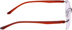 Hrinkar Rectangle Red and Grey Designer frames for Men & Women | Metal | Red and Grey | HFRM101-RD-GRY-GRY - Image 3