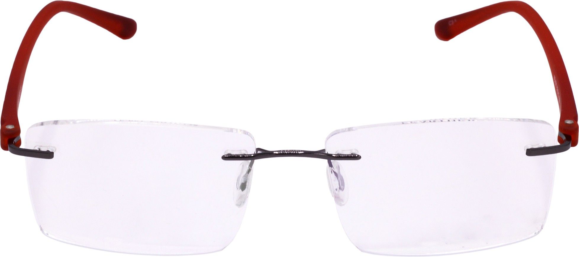 Hrinkar Rectangle Red and Grey Designer frames for Men & Women | Metal | Red and Grey | HFRM101-RD-GRY-GRY - Image 2
