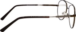 Hrinkar Pilot Brown eyeglass frames for Men & Women | Metal | Brown | HFRM55109-BWN - Image 3
