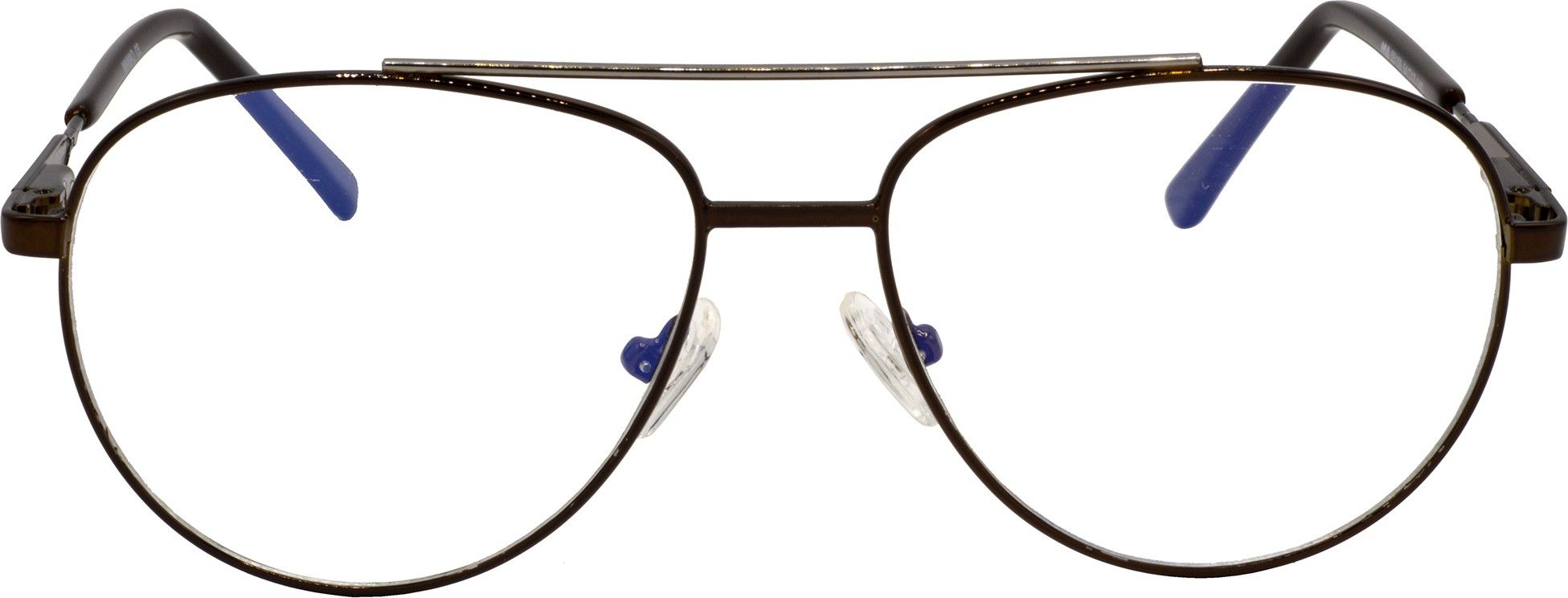 Hrinkar Pilot Brown eyeglass frames for Men & Women | Metal | Brown | HFRM55109-BWN - Image 2