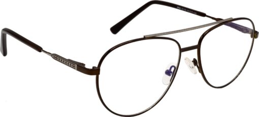 Hrinkar Pilot Brown eyeglass frames for Men & Women | Metal | Brown | HFRM55109-BWN