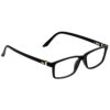 Hrinkar Rectangle Black chasma frame for Men & Women | TR90 | Black | HFRM-BK-11