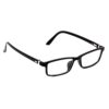 Hrinkar Rectangle Black stylish eyeglasses for Men & Women | TR90 | Black | HFRM-BK-12