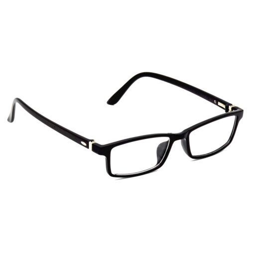 Hrinkar Rectangle Black stylish eyeglasses for Men & Women | TR90 | Black | HFRM-BK-12