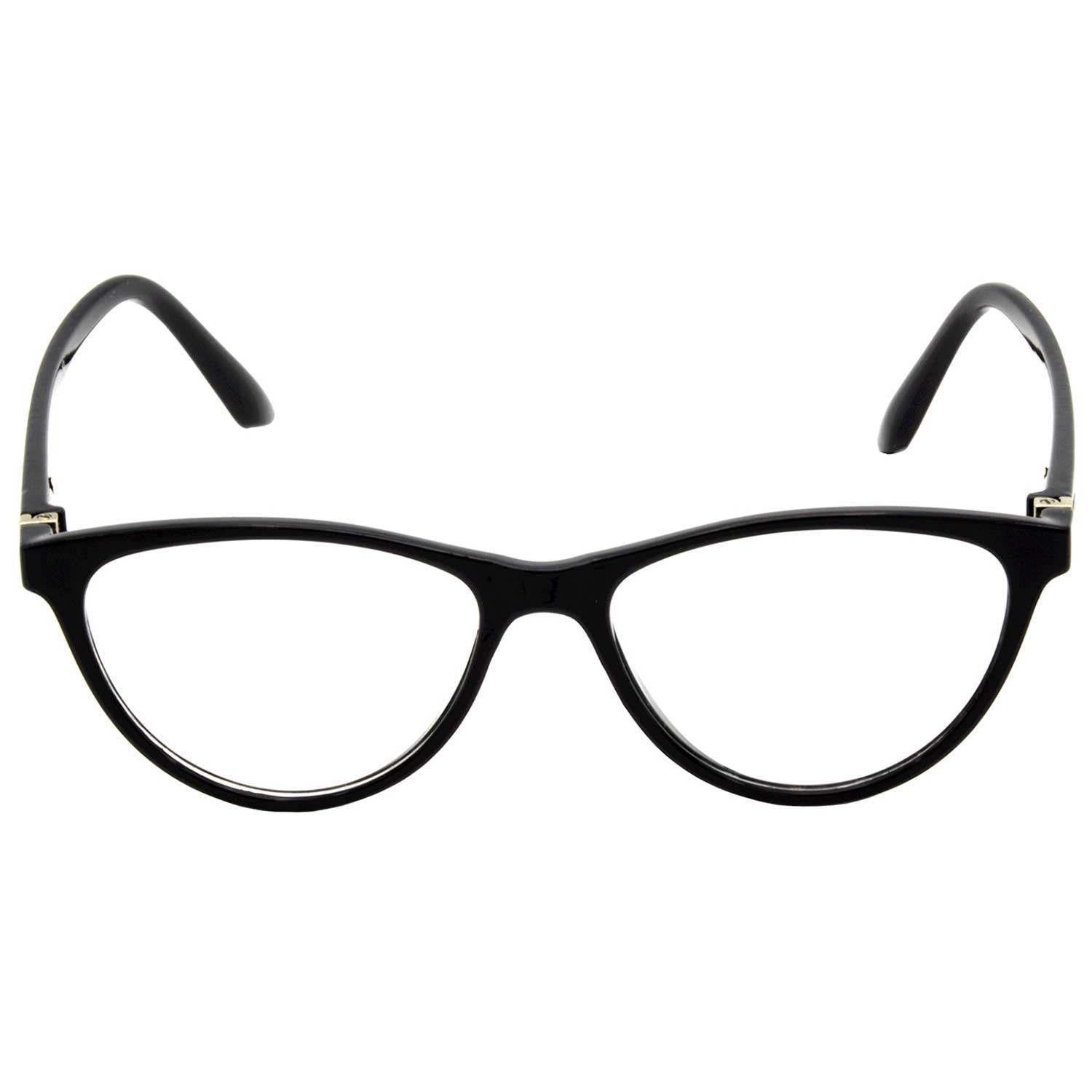 Hrinkar Cat-eyed Black Designer frames for Men & Women | TR90 | Black | HFRM-BK-13 - Image 2