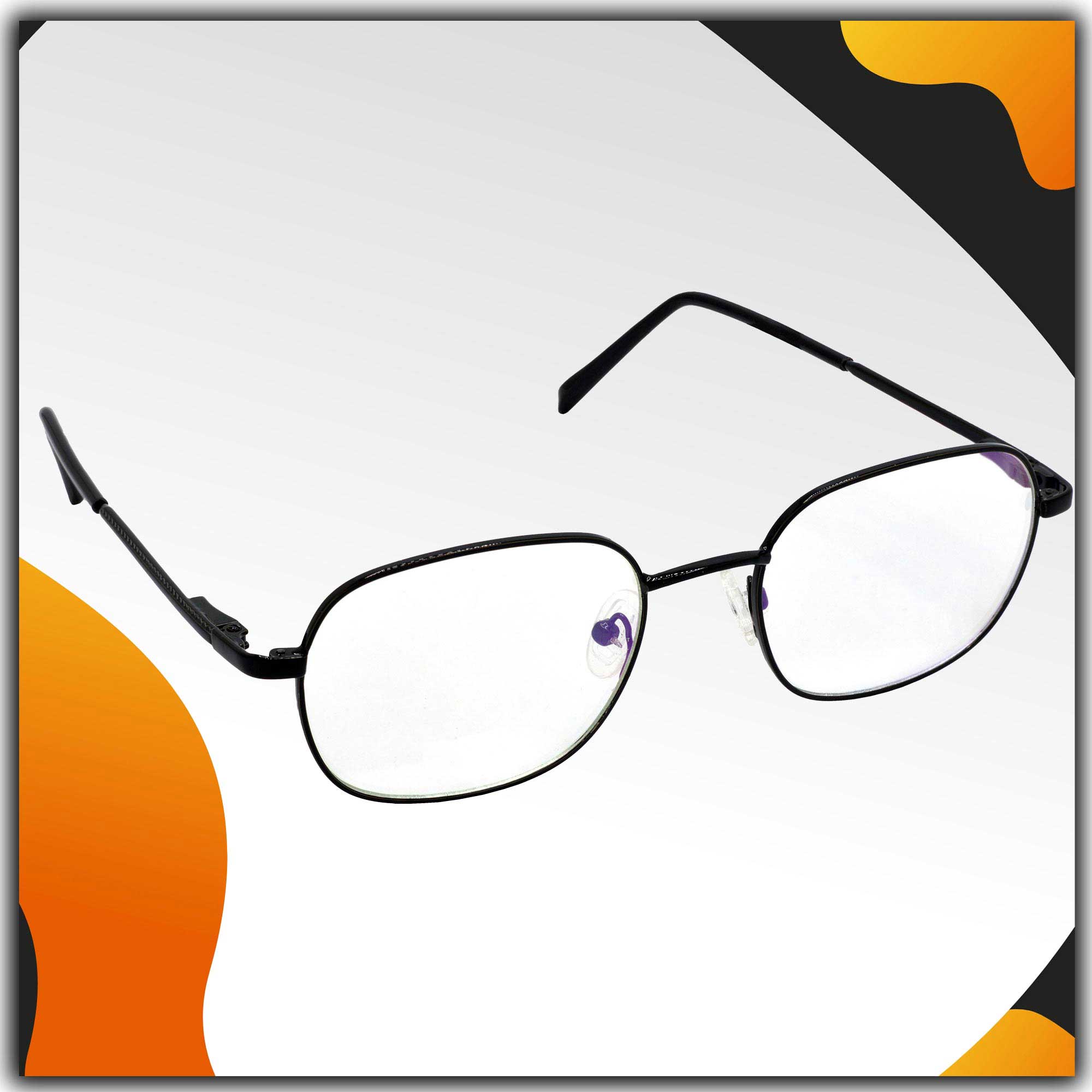 Hrinkar Metal Full Rim Rectangle Spectacles Frames for Men & Women - HFRM19018