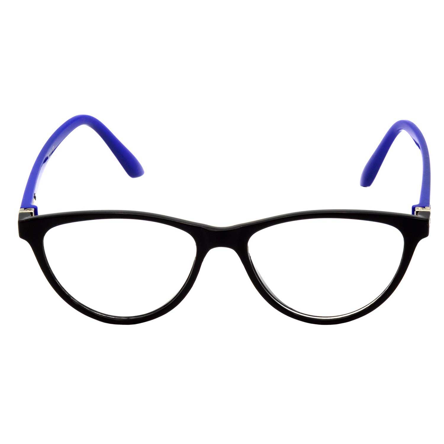 Hrinkar Cat-eyed Blue and Black chasma frame for Men & Women | TR90 | Blue and Black | HFRM-BK-BU-13 - Image 2