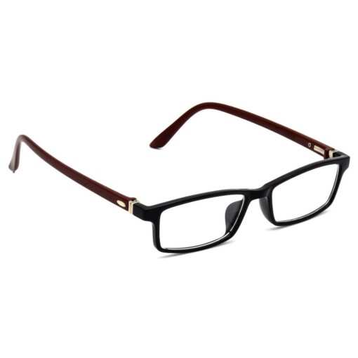 Hrinkar Rectangle Black and Brown chasma frame for Men & Women | TR90 | Black and Brown | HFRM-BK-BWN-12