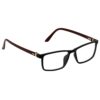 Hrinkar Rectangle Brown and Black chasma frame for Men & Women | TR90 | Brown and Black | HFRM-BK-BWN-16