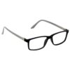 Hrinkar Rectangle Black and Grey chasma frame for Men & Women | TR90 | Black and Grey | HFRM-BK-GRY-11