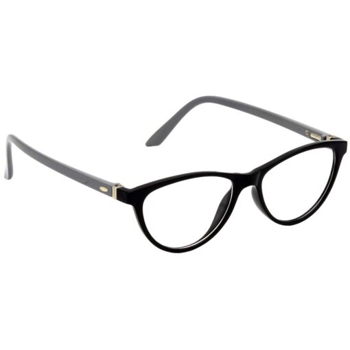 Hrinkar Cat-eyed Black and Grey spectacle frames for Men & Women | TR90 | Black and Grey | HFRM-BK-GRY-13