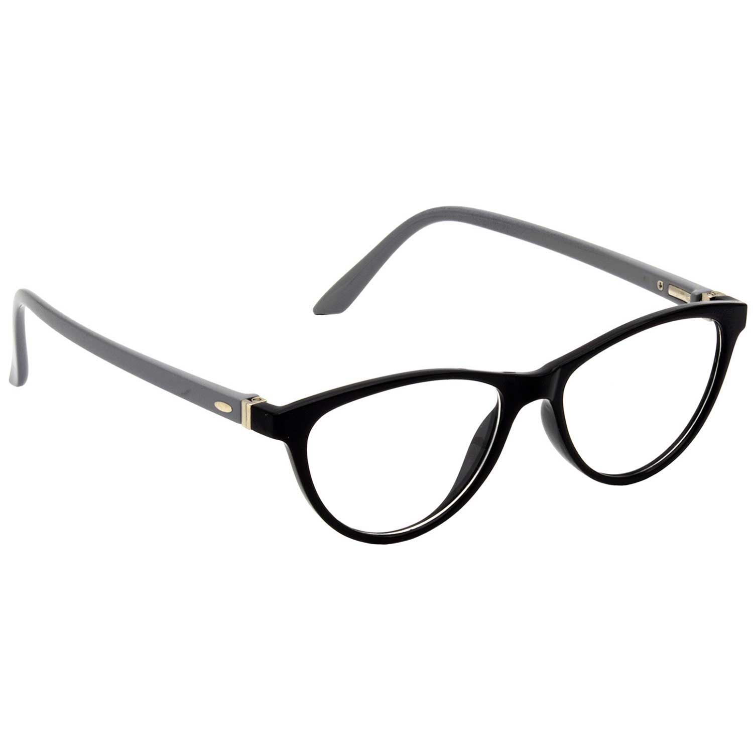 Hrinkar Cat-eyed Black and Grey spectacle frames for Men & Women | TR90 | Black and Grey | HFRM-BK-GRY-13