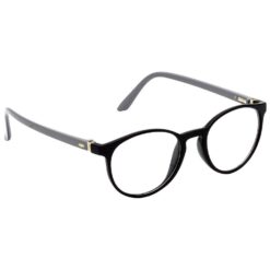 Hrinkar Oval Black and Grey eyeglass frames for Men & Women | TR90 | Black and Grey | HFRM-BK-GRY-14
