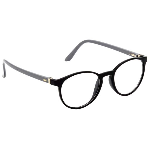 Hrinkar Oval Black and Grey eyeglass frames for Men & Women | TR90 | Black and Grey | HFRM-BK-GRY-14